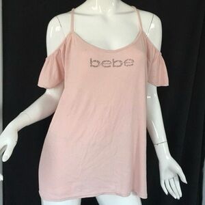 Bebe Light Pink Off-Shoulder Camisole